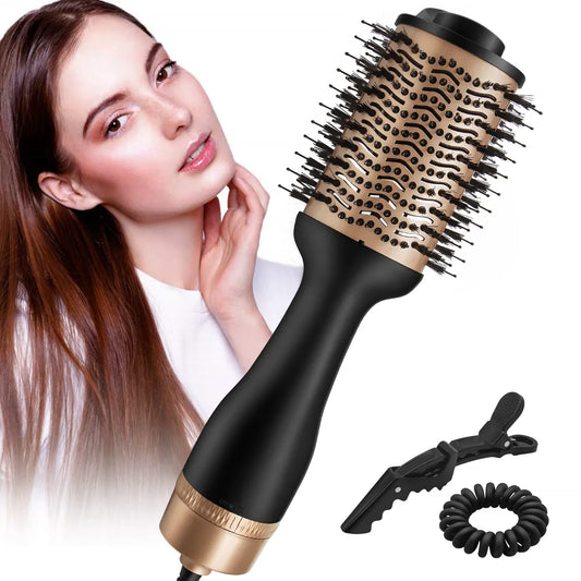 Hair Straightener Brush – Rotating Hot Air Brush Dryer | One-Step Volumizer & Styler for Smooth, Frizz-Free Hair